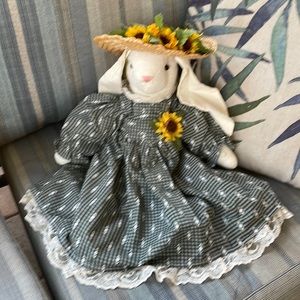 Vintage handmade plush rabbit